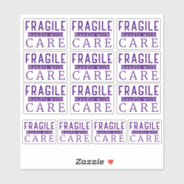 Adesivo 13 Manipulação Frágil Roxa Com Pequenas Empresas C