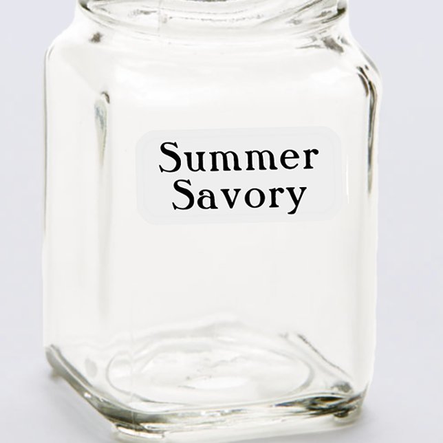 Adesivo 13 Nomes de Herbo Transparentes Editáveis para Jar (Criador carregado)