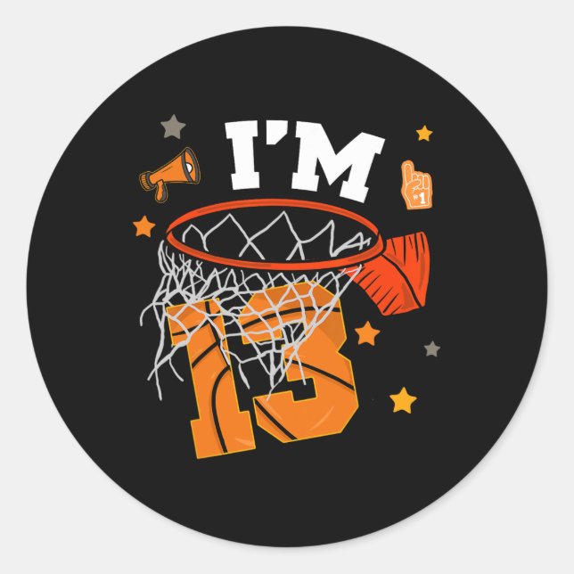 Adesivo 13th Birthday Sketll Boy 13 Yr Old Thirteen Years  (Frente)