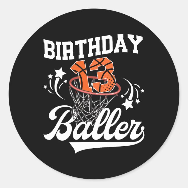 Adesivo 13th Sketll Birthday Thirteen Year Old Sketll Play (Frente)