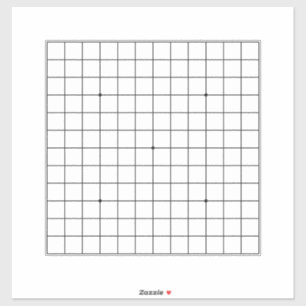Adesivo 13x13 Goban - 14 x 14" personalizável transparente