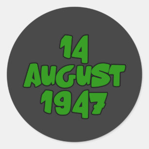 Adesivo 14 de agosto de 1947 Dia da Independência do Paqui