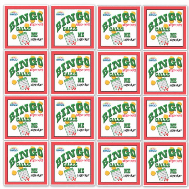 Adesivo 14 x 14 Bingo (Frente)