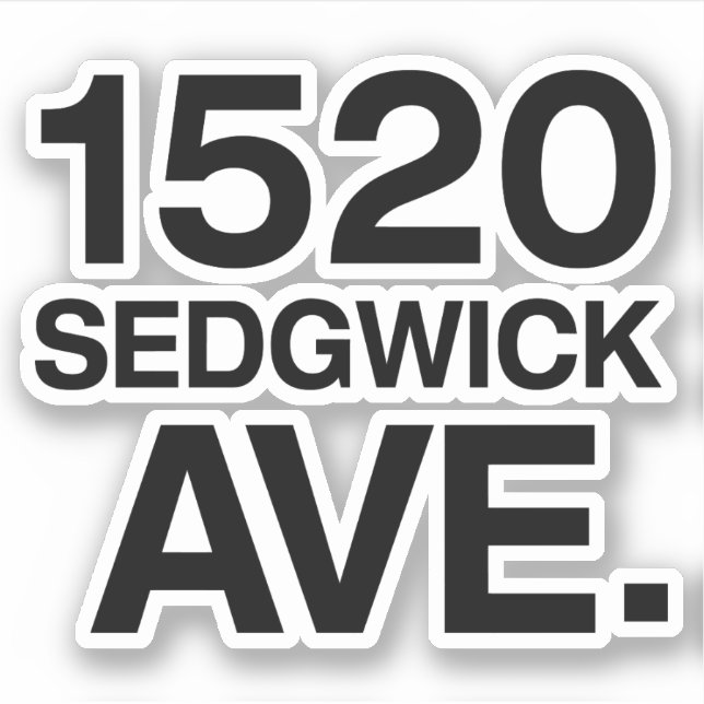 ADESIVO 1520 SEDGWICK AVE. (Frente)