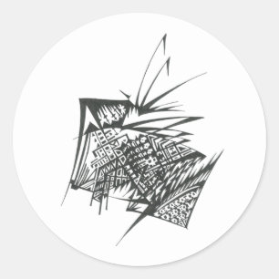 Adesivo 15 Arte de Tatuagem Tribal Abstrato Preto Branco