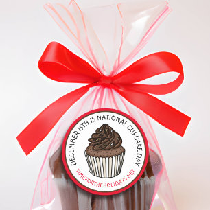 Adesivo 15 de dezembro do Dia Nacional do Cupcake