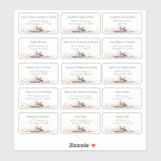 Adesivo 15 Rua de Endereço de Convidado de Casamento Indiv