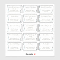 15 Vinheta de Endereços de Nome de Convidado de Ca