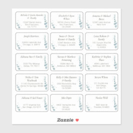 Adesivo 15 Vinheta de Endereços de Nome de Convidado de Ca