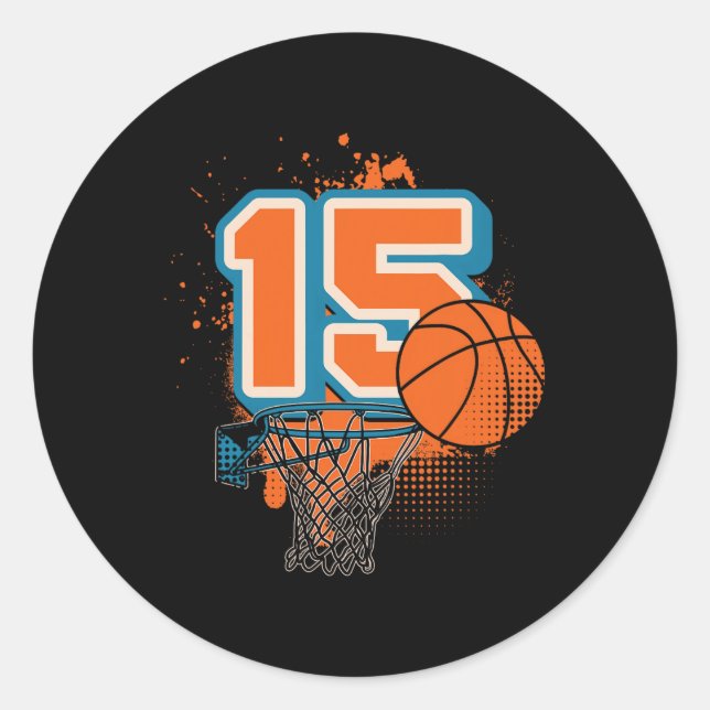 Adesivo 15th Birthday Boy Sketll Player Sketll 15 Years Ol (Frente)