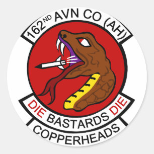 Adesivo 162nd Avn Co. (AH) Copperheads