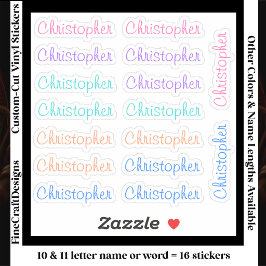 Adesivo 16 Custom Modern 10/11 Letters Name Word Trendy