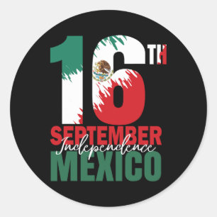 Adesivo 16 de setembro Dia da Independência Mexicana Camis