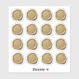 Adesivo 16 Envelope de Casamento Faux Dourado Cera Seal
