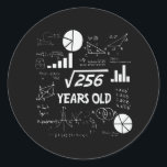 Adesivo 16th Birthday Square Root Math 16 Years Old Bday<br><div class="desc">Birthday Design For anyone who's horoscope say difficult & Stubborn But totally worth.Wear it with pride at work,  school gym perfect to pair with shorts,  leggings or jeans for a casual yet trendy Look</div>
