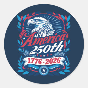 Adesivo 1776-2026 EUA 250º Aniversário Vintage Patriótico