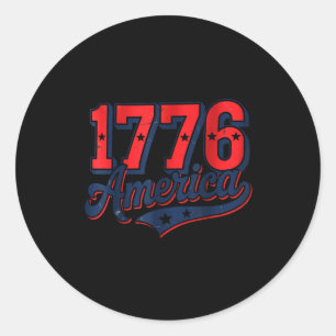 Adesivo 1776 américa patriótico vintage