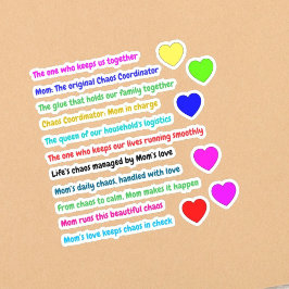 Adesivo 17 PCS - Autoadesivos Coordenadores de Caos para M