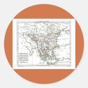 Adesivo 1806 mapa - d'Europe de Turquie do La