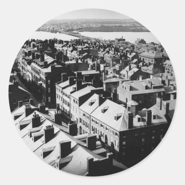 Adesivo 1859: A cidade de Boston, Massachusetts (Frente)