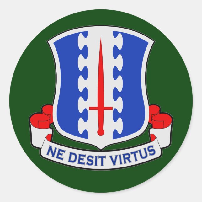 Adesivo 187.º Regimento de Infantaria (Airborne) DUI (Frente)