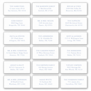 Adesivo 18 Algo Azul Nome do Destinatário do Casamento End