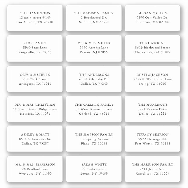 Adesivo 18 Casamento Nome do Destinatário Convidado Endere (Frente)