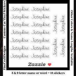 Adesivo 18 Custom Modern 8/9 Letters Name Word Black