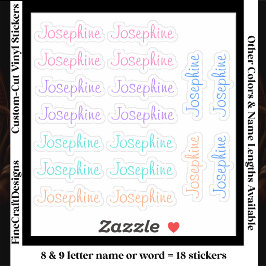 Adesivo 18 Custom Modern 8/9 Letters Name Word Trendy