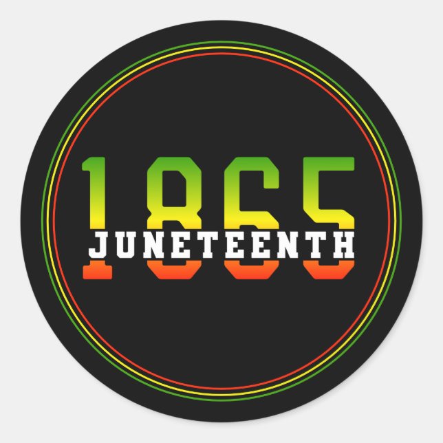 Adesivo 18 de junho de 1865 Celebrando a Liberdade Negra (Frente)