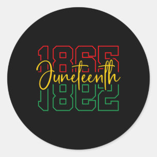 Adesivo 18 de junho de 1865 História Negra Africana Americ