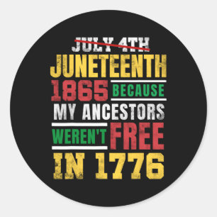 Adesivo 18 de junho de 1865 Meus Ancestrais não estavam li