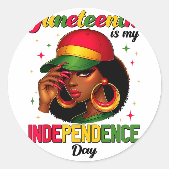 Adesivo 18 De Junho É O Meu Dia Da Independência Para As M (Frente)