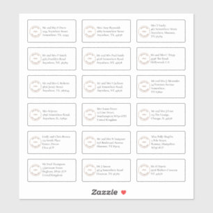 Adesivo 18 Endereços de Nome Individual Logotipo de Empre