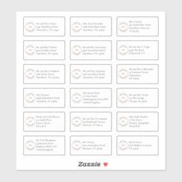 Adesivo 18 Endereços de Nome Individual Logotipo de Empres