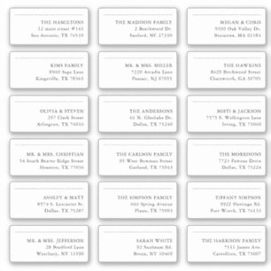 Adesivo 18 Guardar O Vinheta De Endereços De Entrega