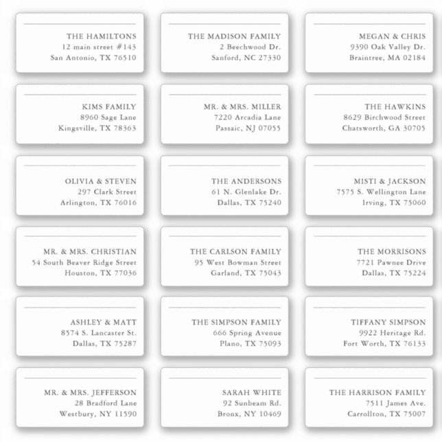 Adesivo 18 Guardar O Vinheta De Endereços De Entrega (Frente)