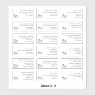 Adesivo 18 Nome de Convidado de Casamento Individual Ender