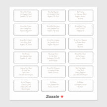 18 Nome de Convidado Individual Endereça Castanho 