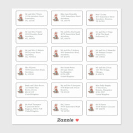 Adesivo 18 Nome do Destinatário Endereço Reindeer Natal