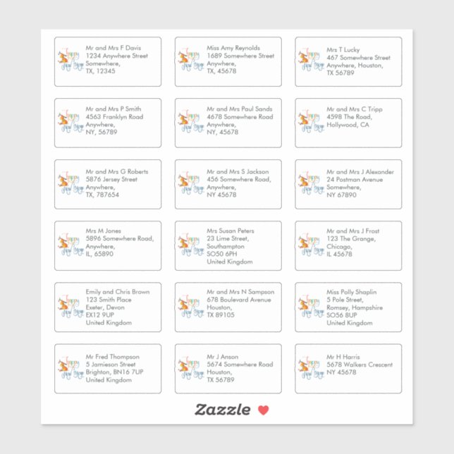 Adesivo 18 Nome do Destinatário Feliz ano novo da Revista  (Folha)