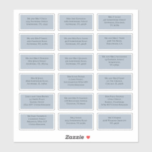 Adesivo 18 Nome do Destinatário Individual Endereço Azul