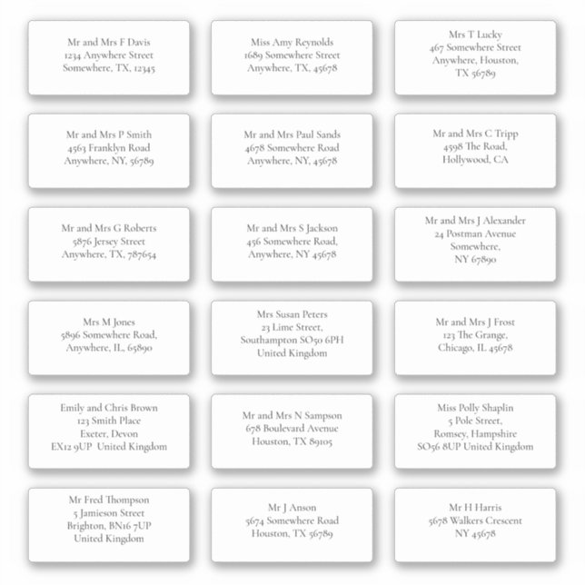 Adesivo 18 Nome do Destinatário Individual Endereço de Ent (Frente)