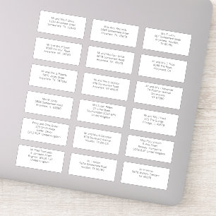 Adesivo 18 Nome do Destinatário Individual Endereço Latas 