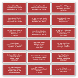 Adesivo 18 Nomes de Destinatário Individuais Endereços V