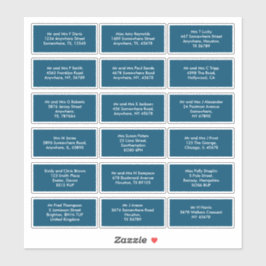 Adesivo 18 Nomes De Destinatários Individuais Abordam Turq