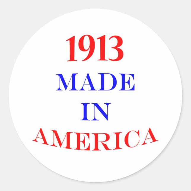 Adesivo 1913 feito na América (Frente)