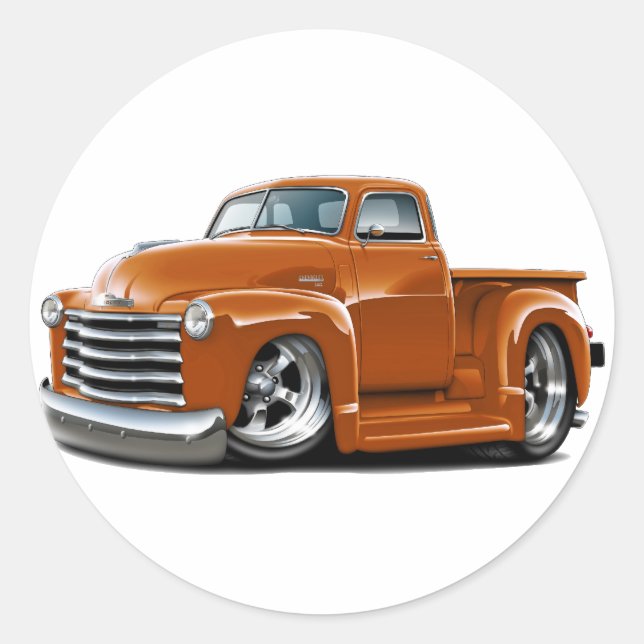 Adesivo 1950-52 Caminhão Laranja Chevy (Frente)