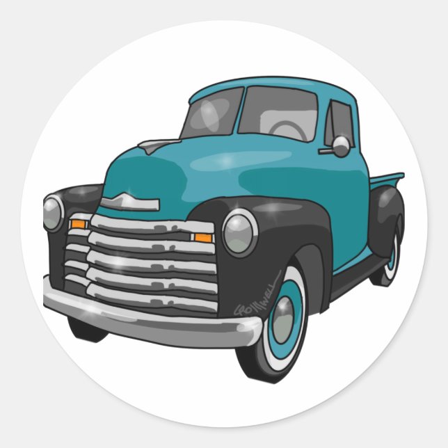 Adesivo 1951 Chevrolet Stepside Pickup Truck (Frente)