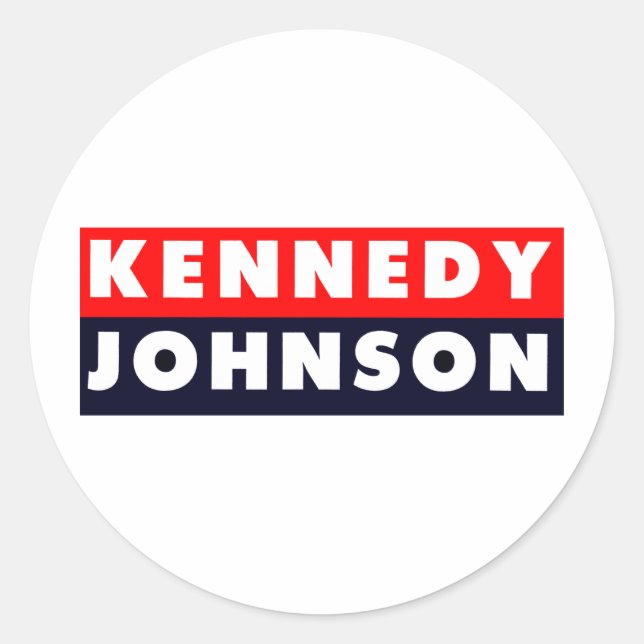 Adesivo 1960 Kennedy Johnson Bumper Sticker (Frente)